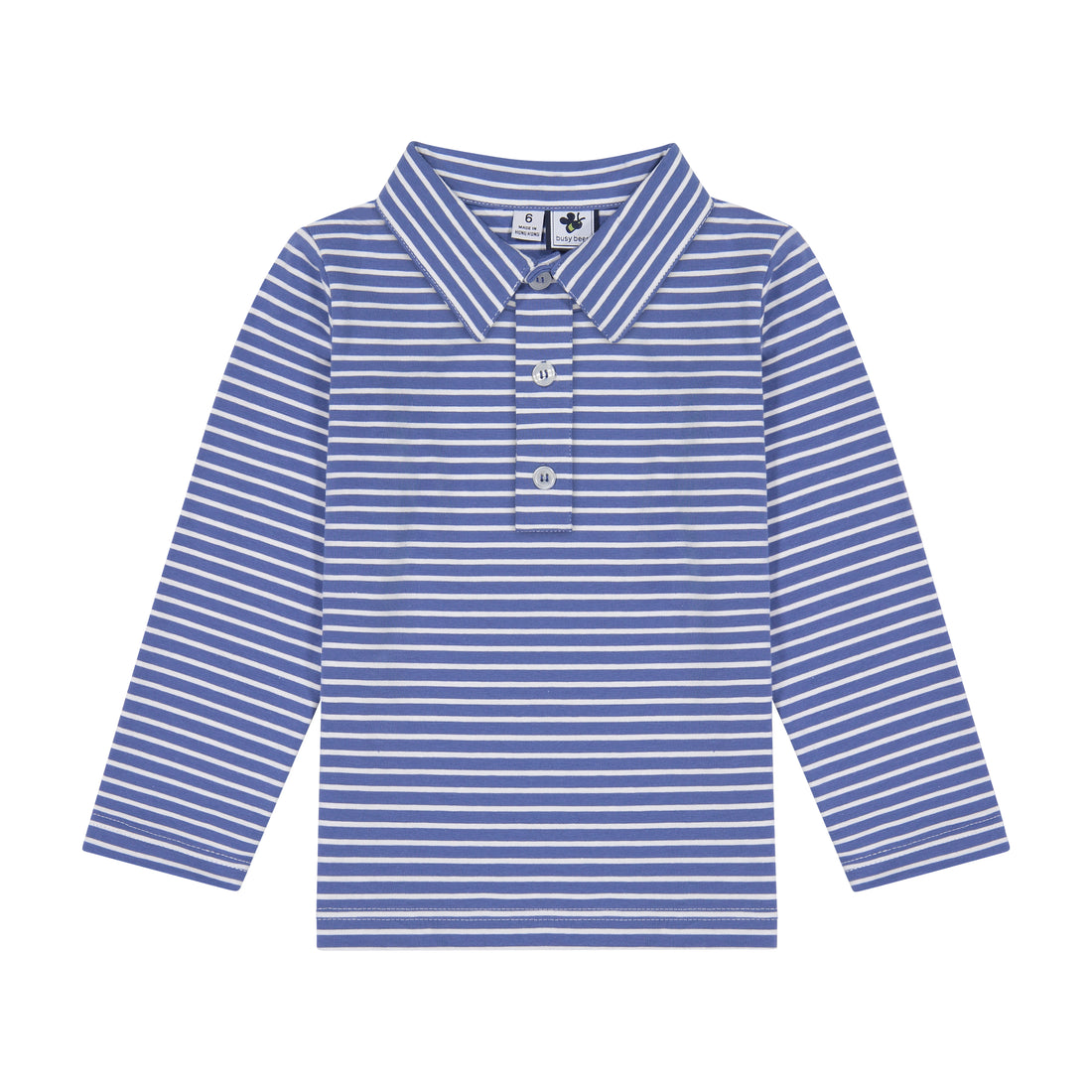 busy bees ls striped polo windsor blue