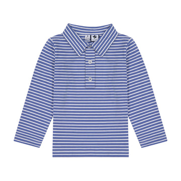 busy bees ls striped polo windsor blue