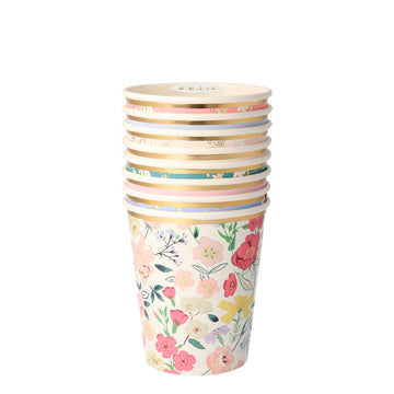 english garden party cups (8 pack)