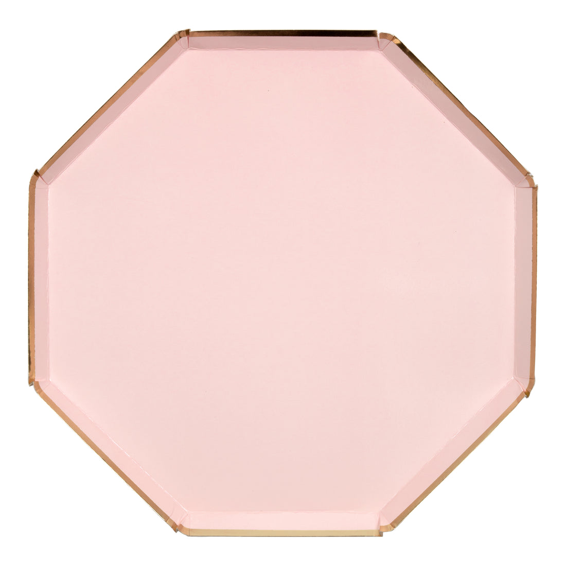 large dusty pink octagonal plate