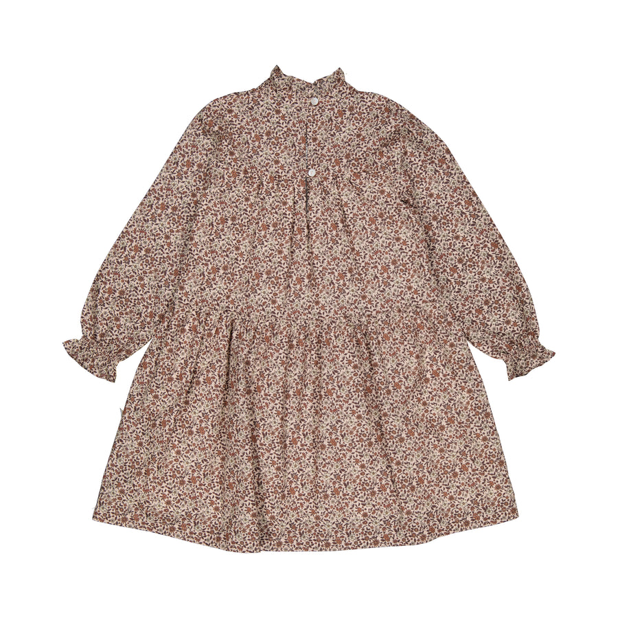 elisabeth dress brick flower