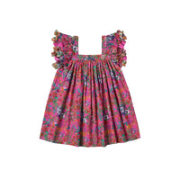 chloe dress floral magenta