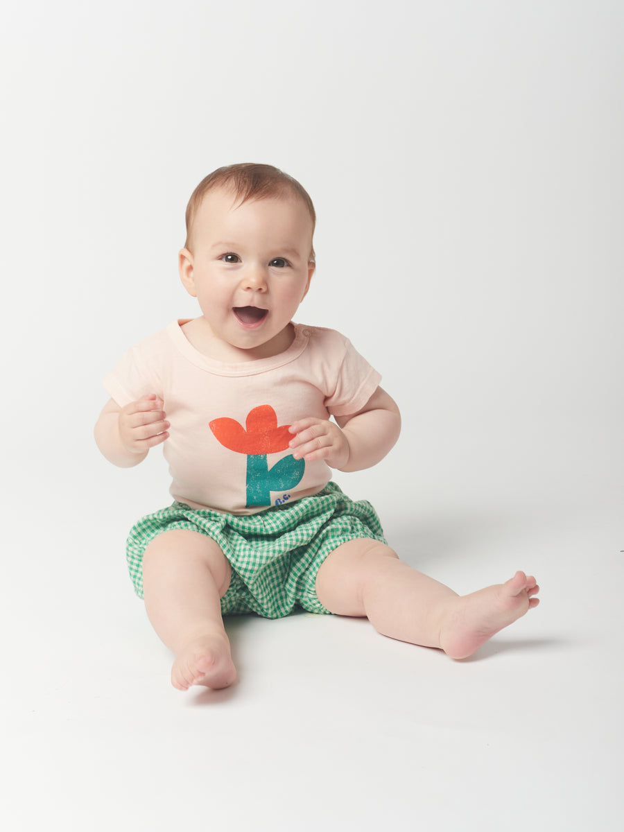 baby sea flower short sleeve onesie