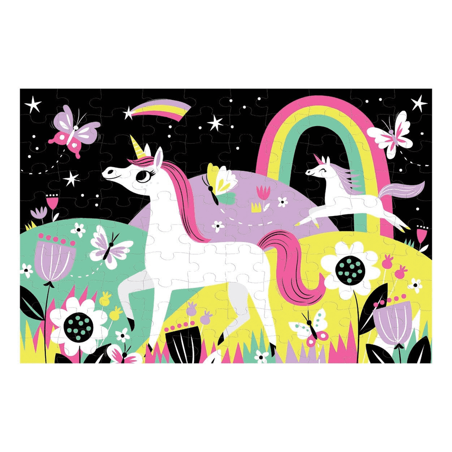 unicorns glow-in-the-dark puzzle