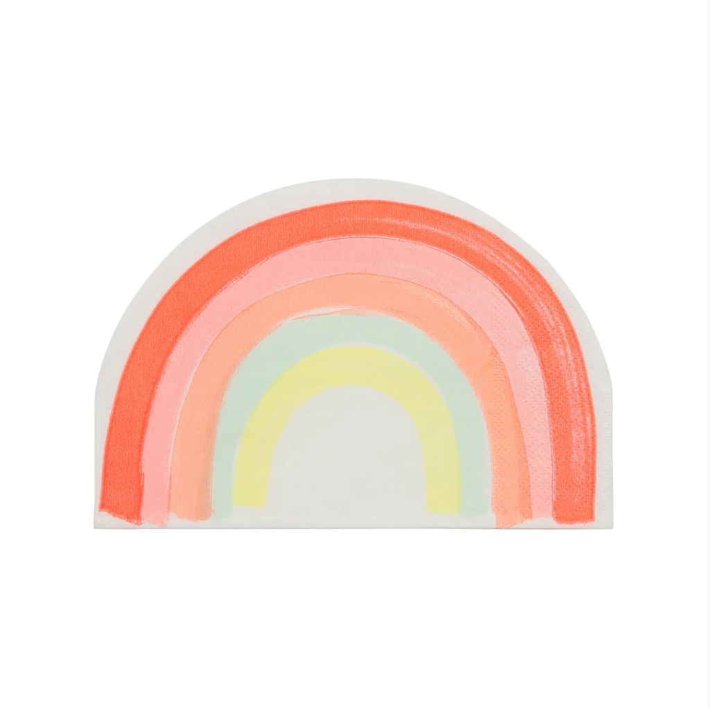 neon rainbow napkins