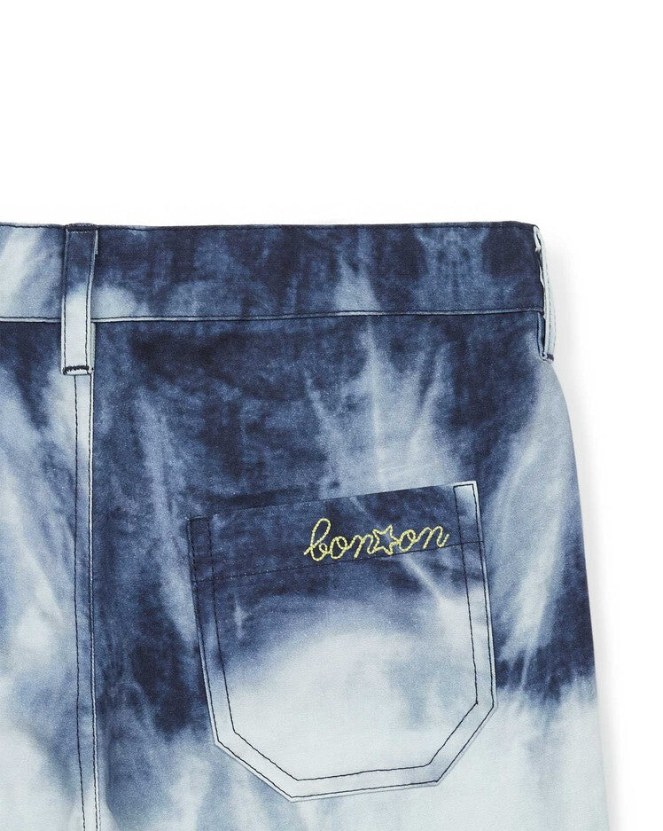bermuda short bleu tie dye