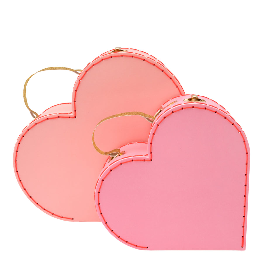 small heart suitcases