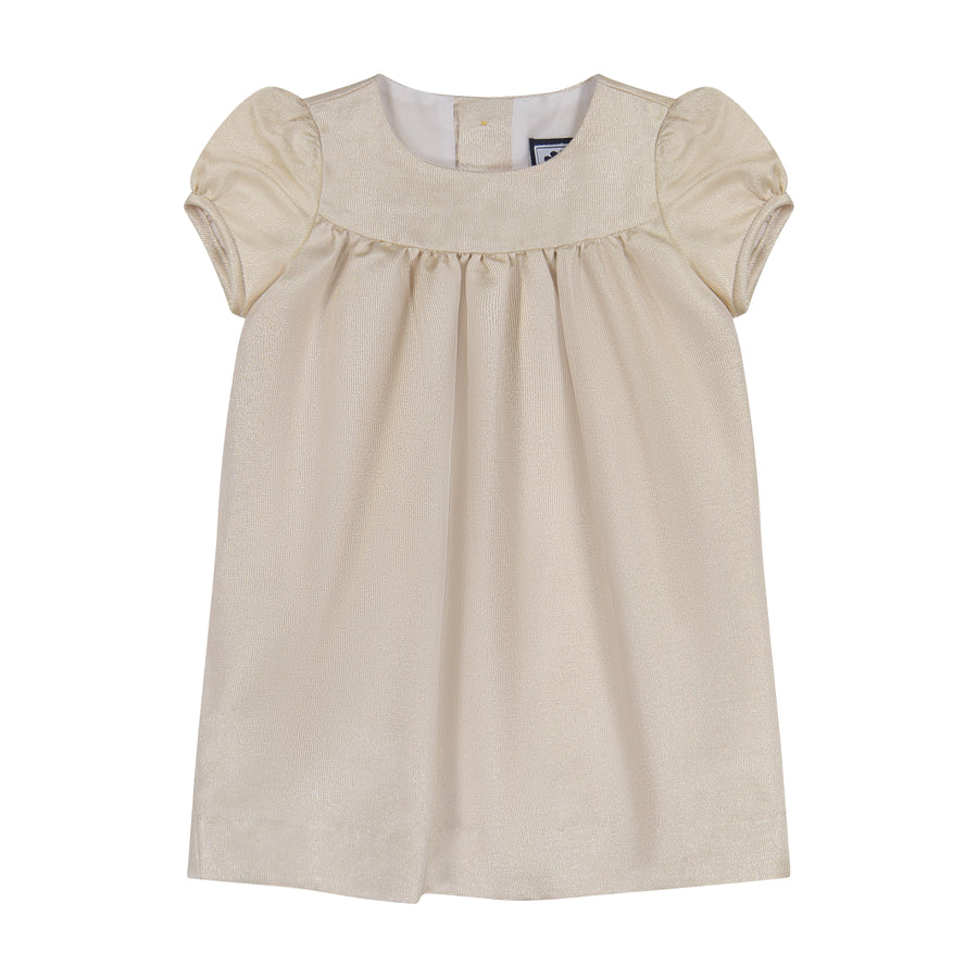 baby matilda party dress gold shimmer