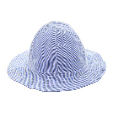 baby sun hat navy seersucker