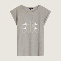 women's valentina tee gris chine