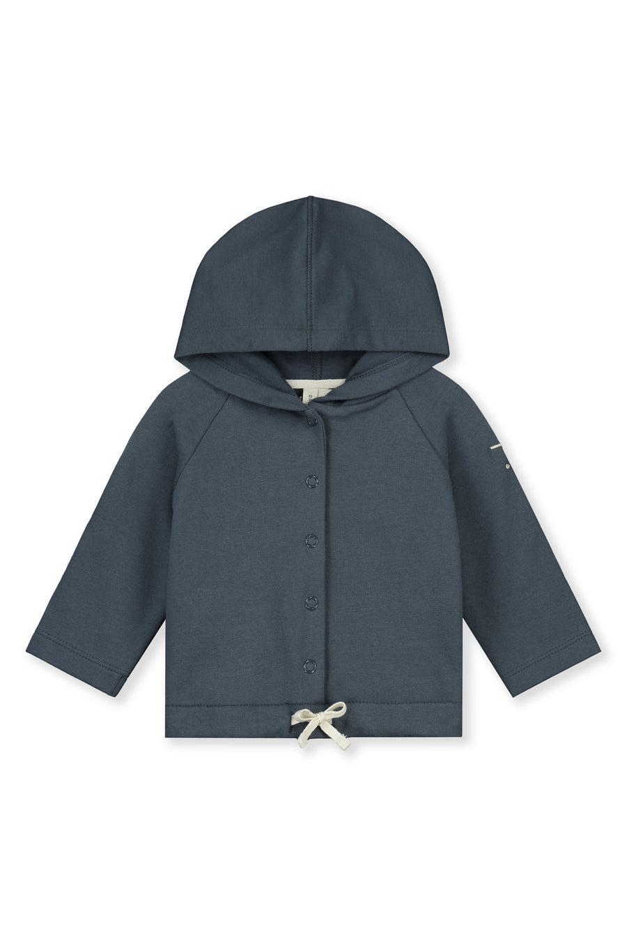 baby hooded cardigan blue grey
