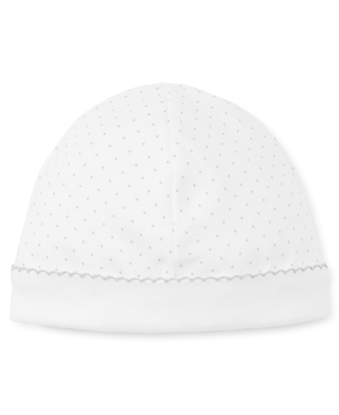 dots print hat white silver