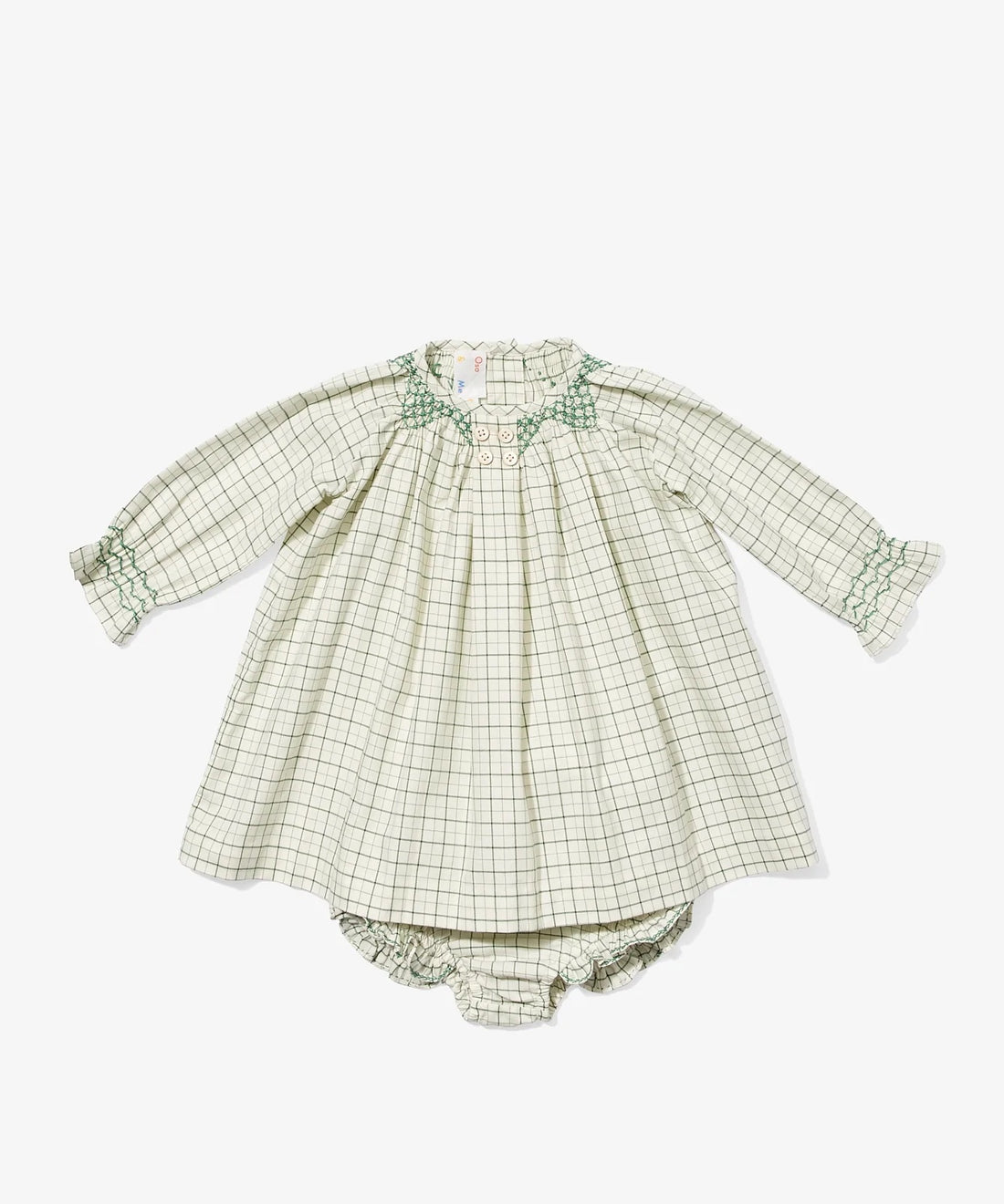 baby willa dress green tattersall