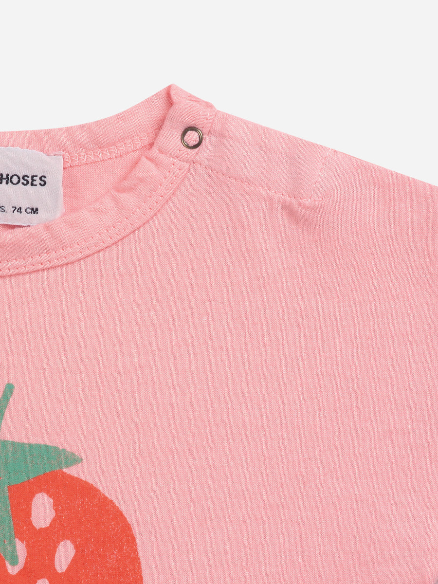 strawberry graphic tee pink