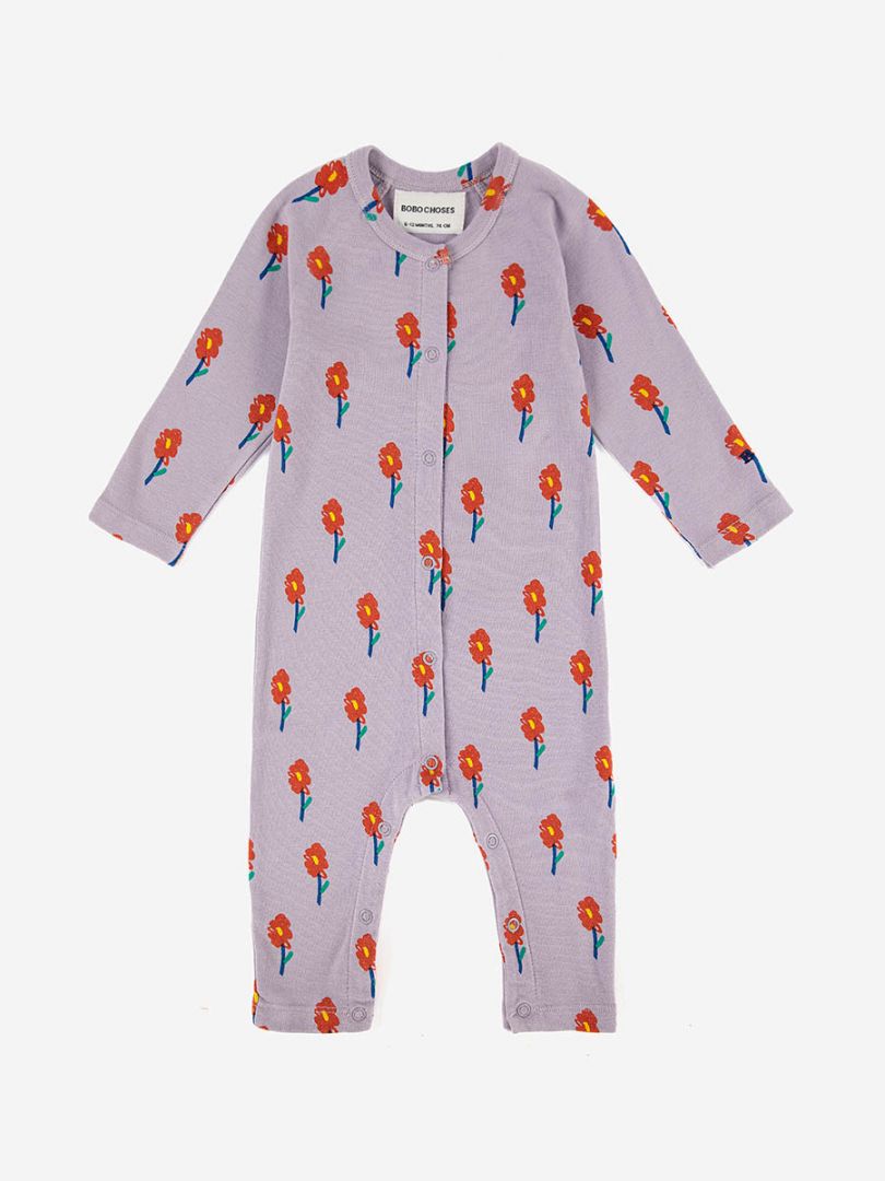 baby flowers all over overall