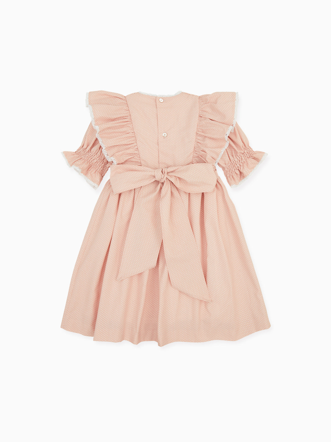 vinta smock dress pink polkadot