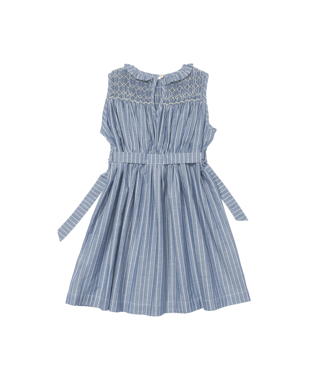 nora dress chambray stripe