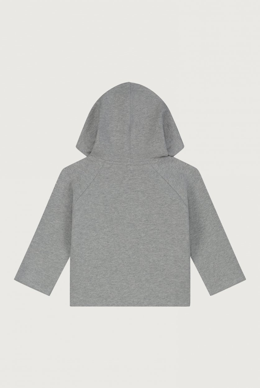 baby hooded cardigan grey melange