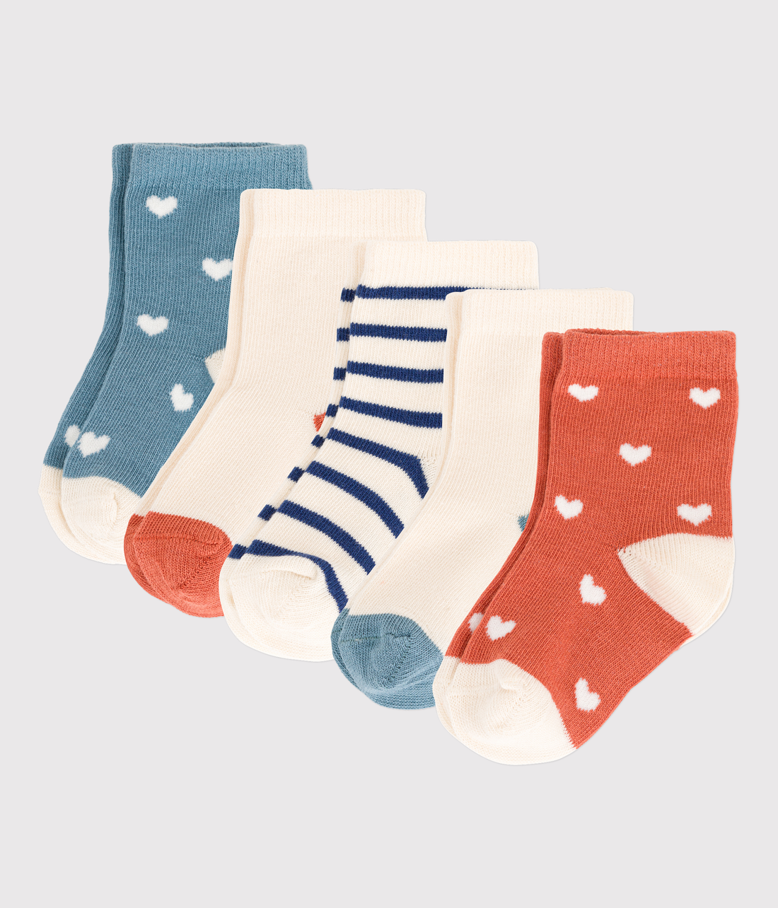 baby socks 5pk red white blue