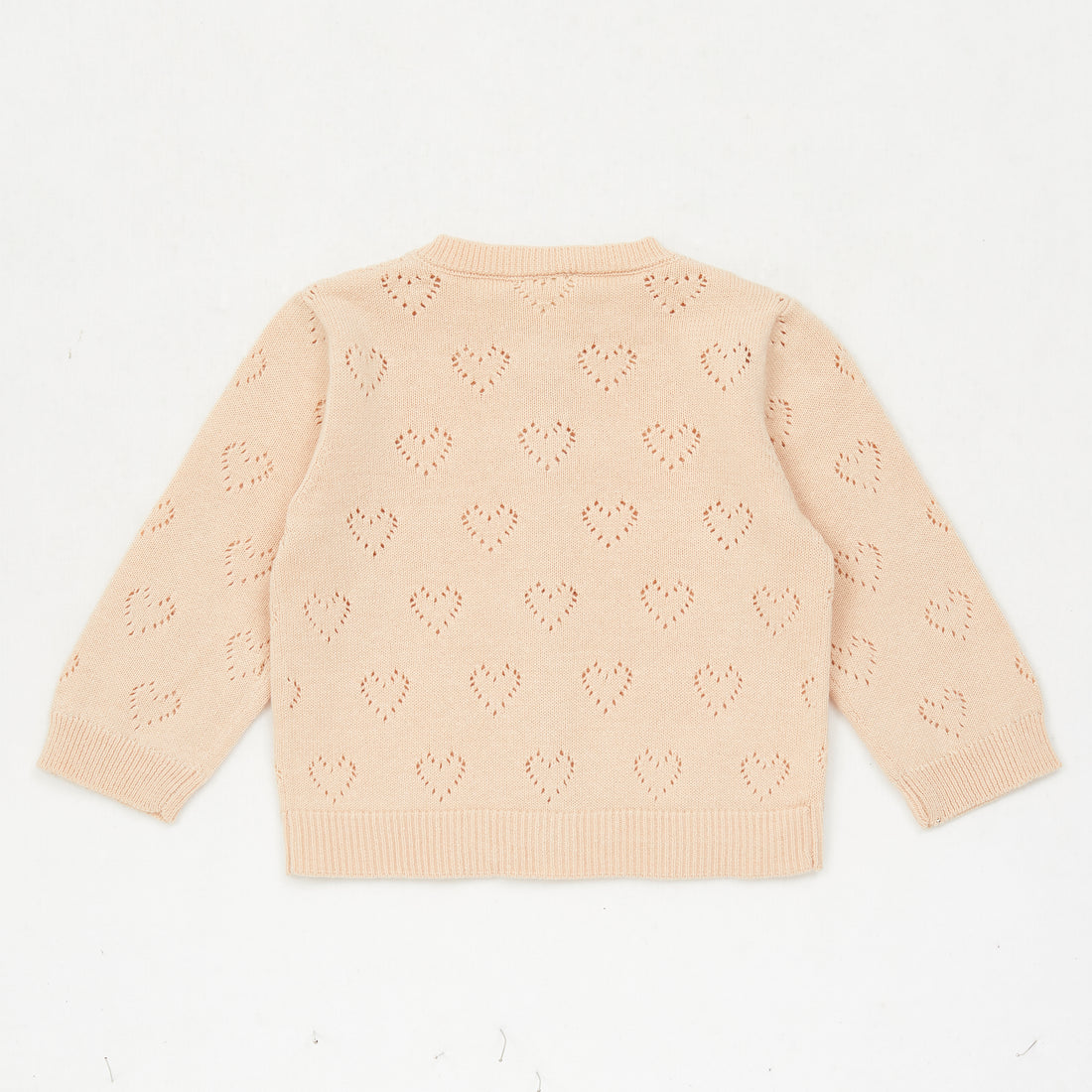 baby heart cardigan tan
