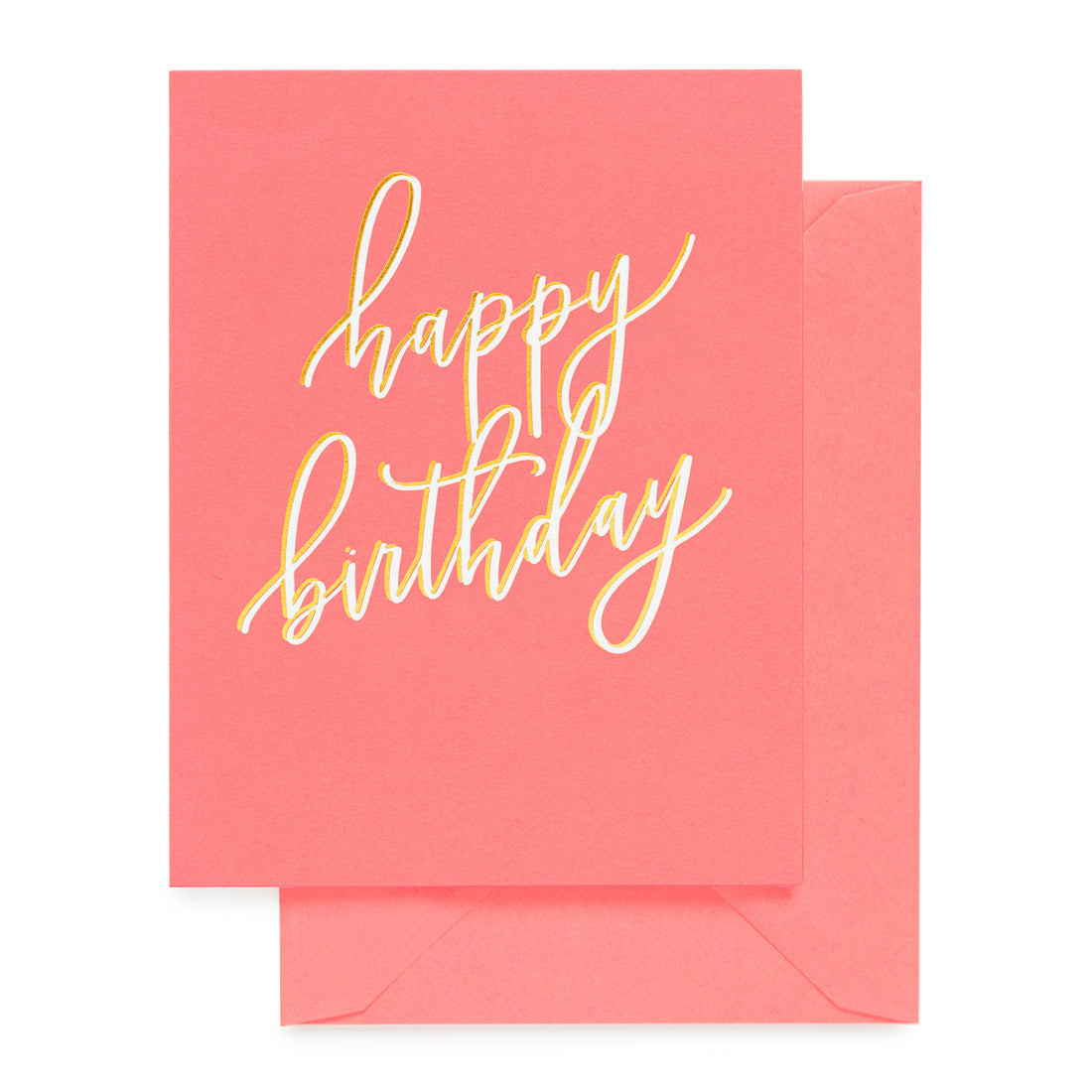 neon happy birthday card