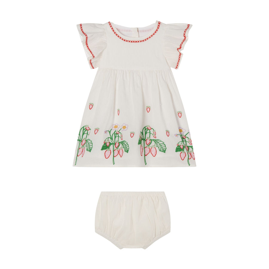 strawberry embroidered dress