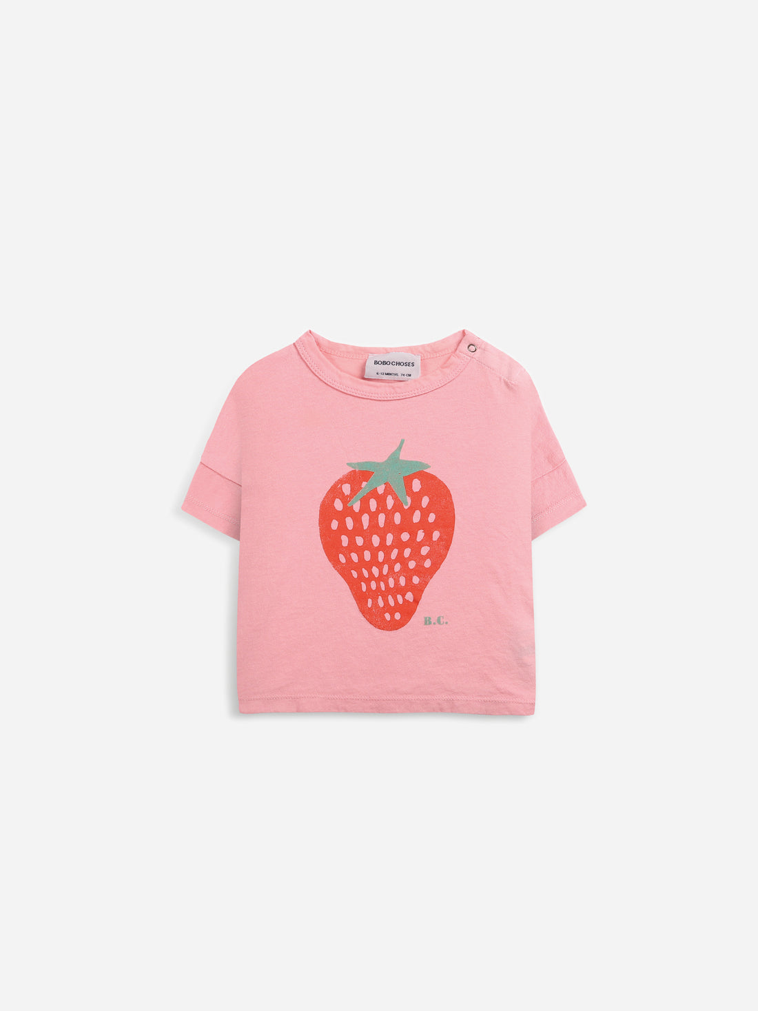 strawberry graphic tee pink