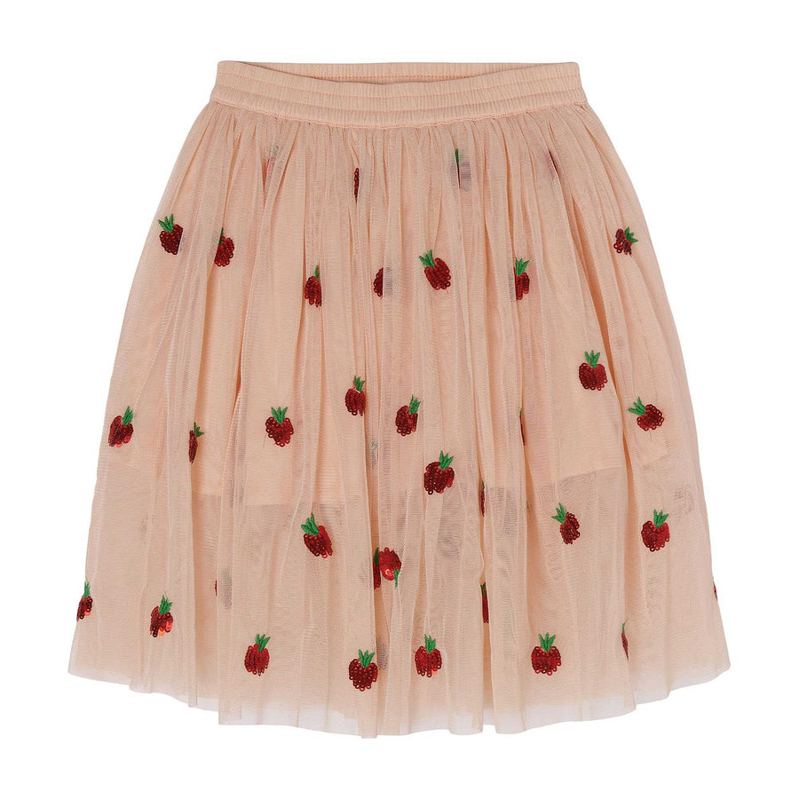 strawberry tulle skirt