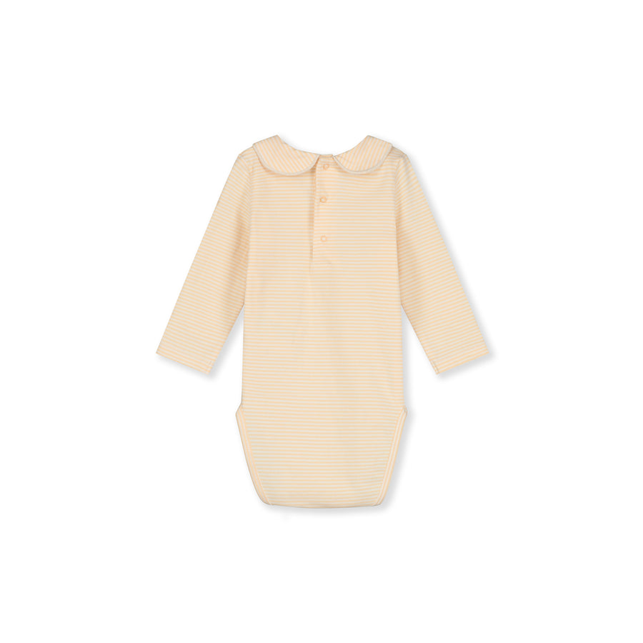 baby collared onesie apricot