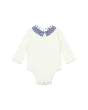 baby gingham collar onesie