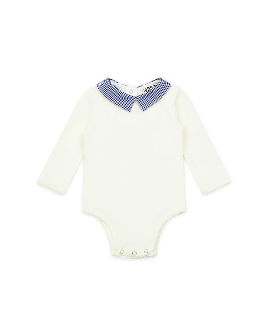 baby gingham collar onesie