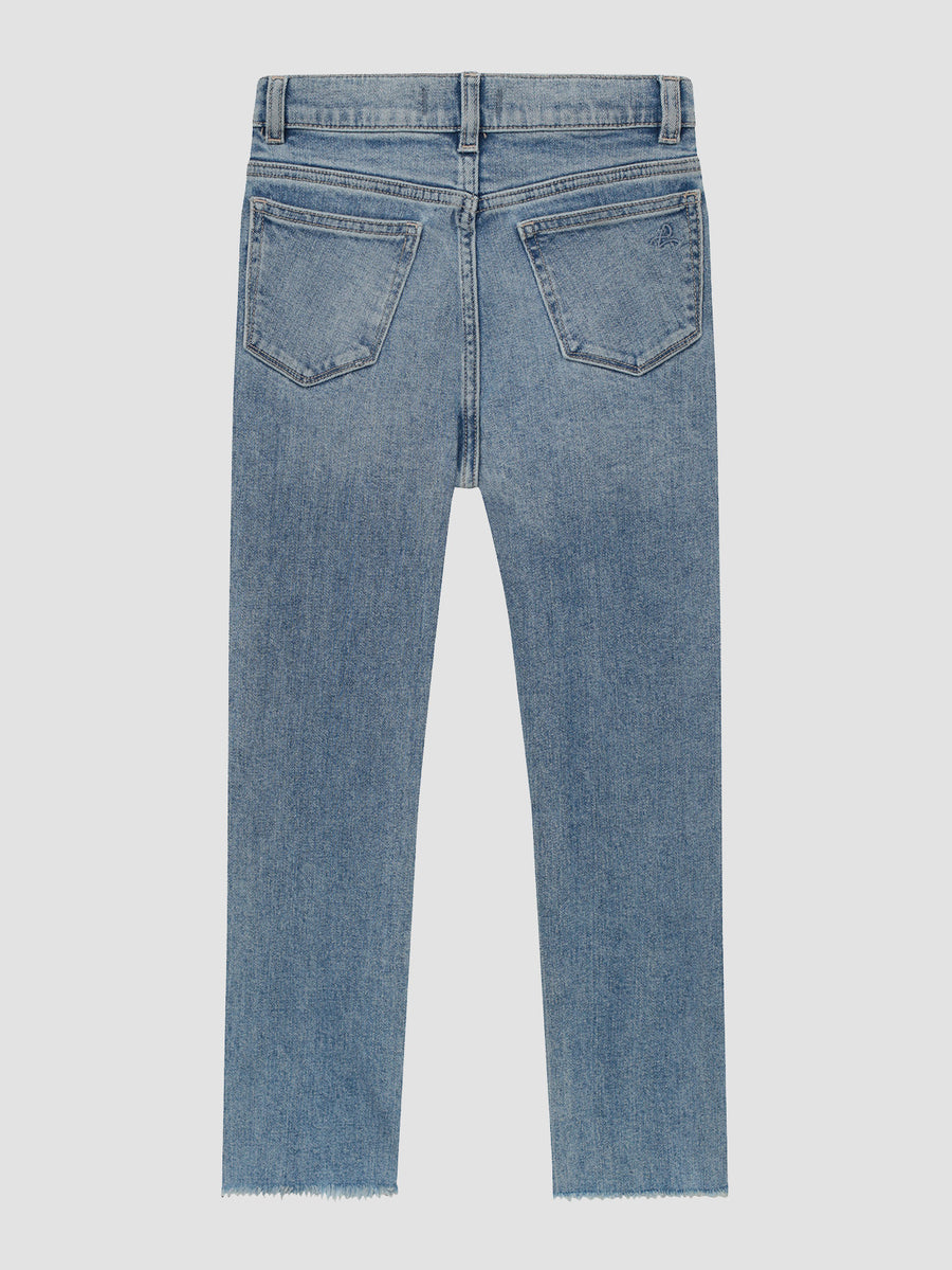 emie high rise straight jean glacier
