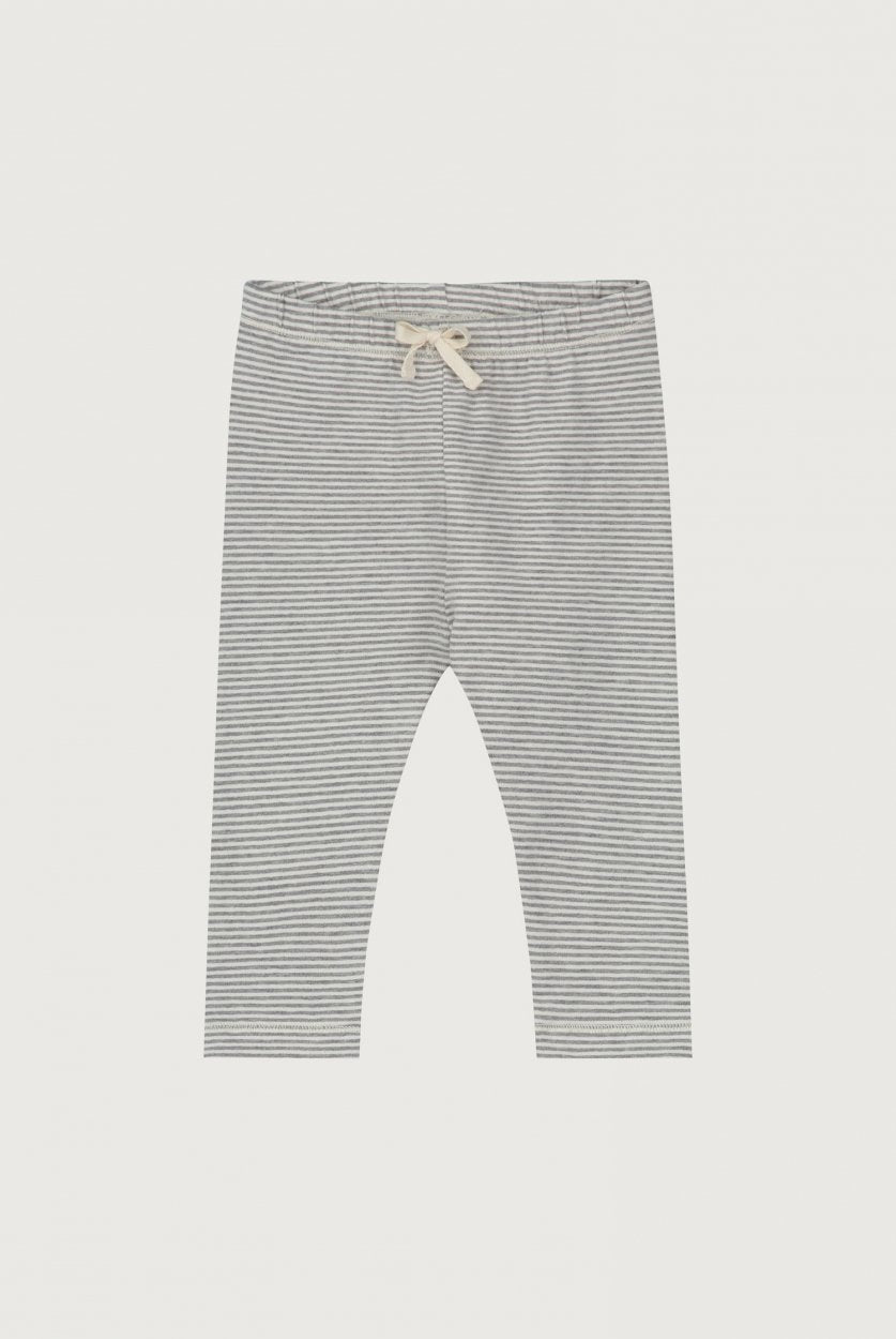 baby leggings grey melange stripe