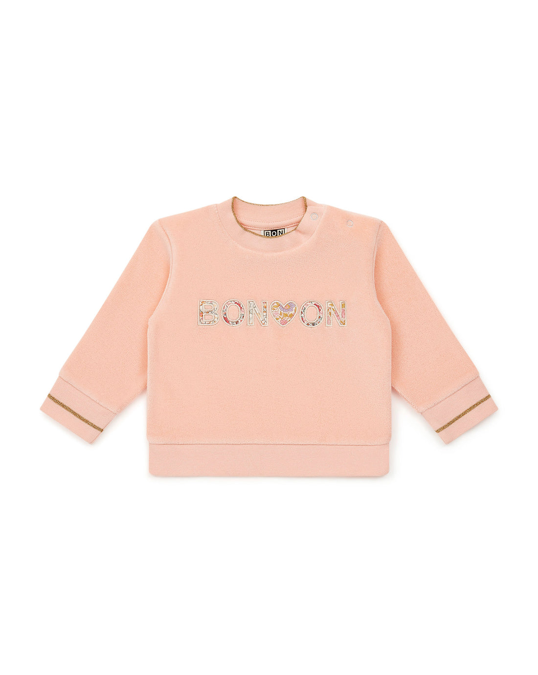 baby velvet logo sweatshirt