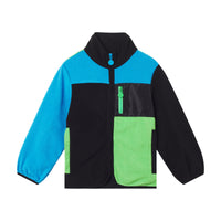 color block zip up multi