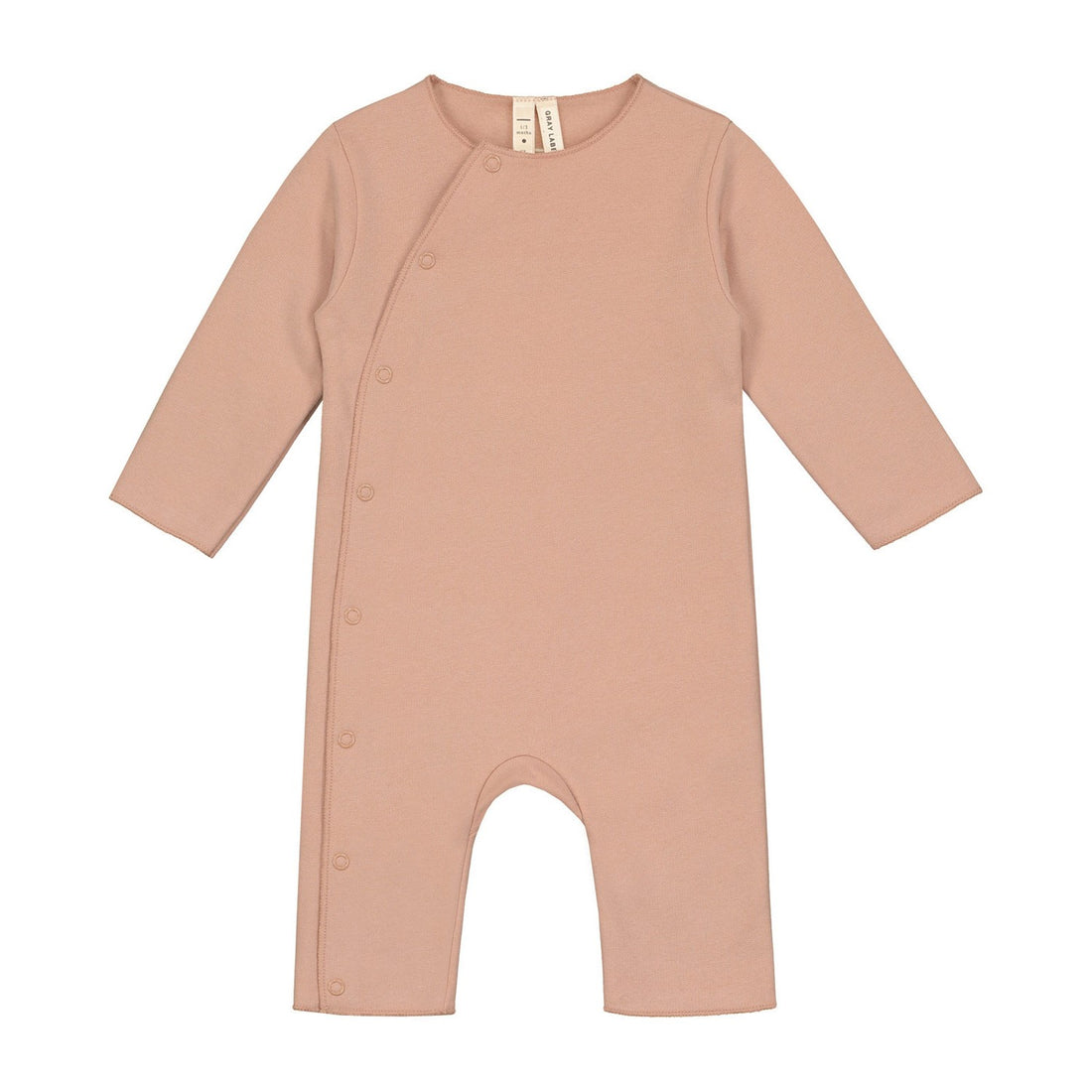 baby suit with snaps rustic clay