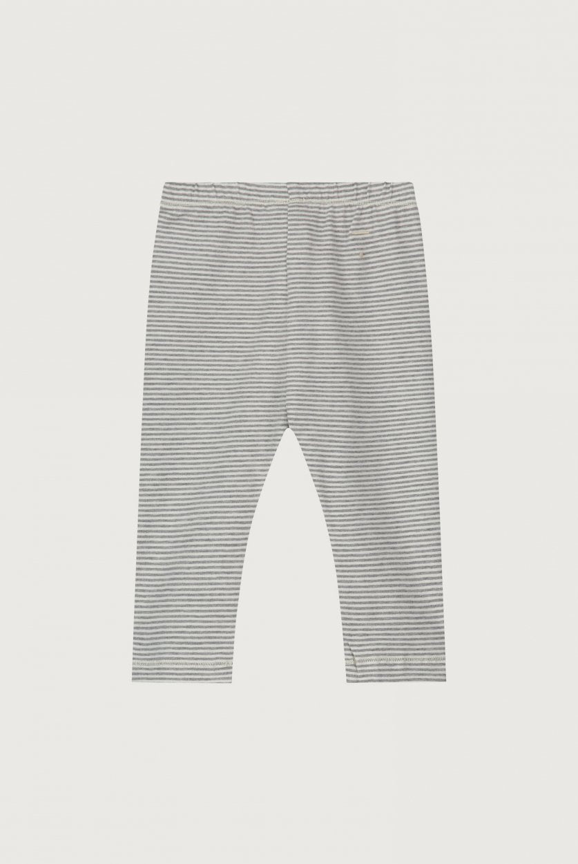 baby leggings grey melange stripe
