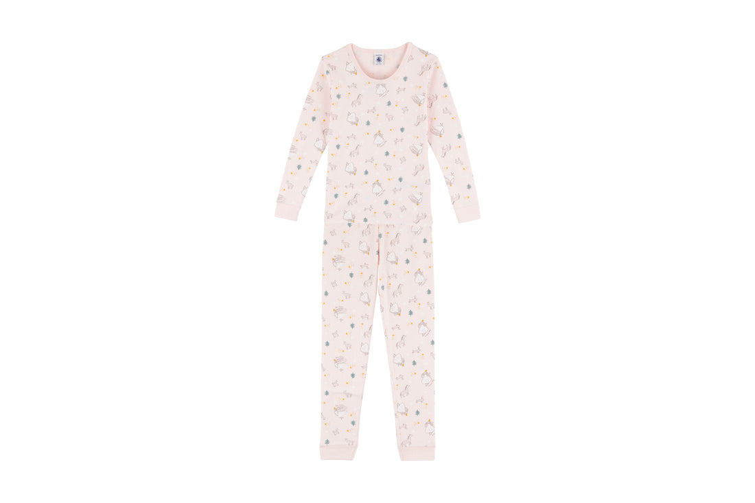 tulle loungewear ls ballerina print top and pants