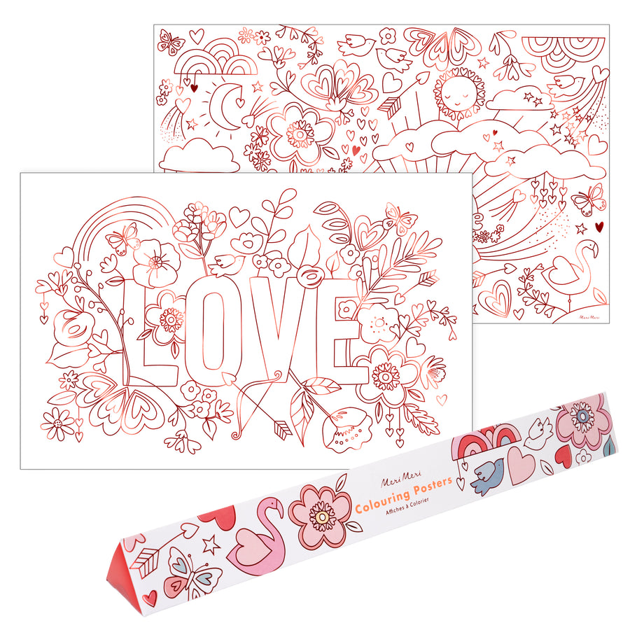 valentines coloring posters