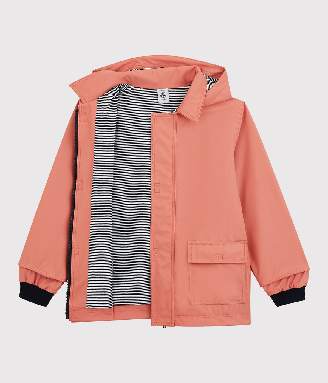 hooded rain jacket papaye