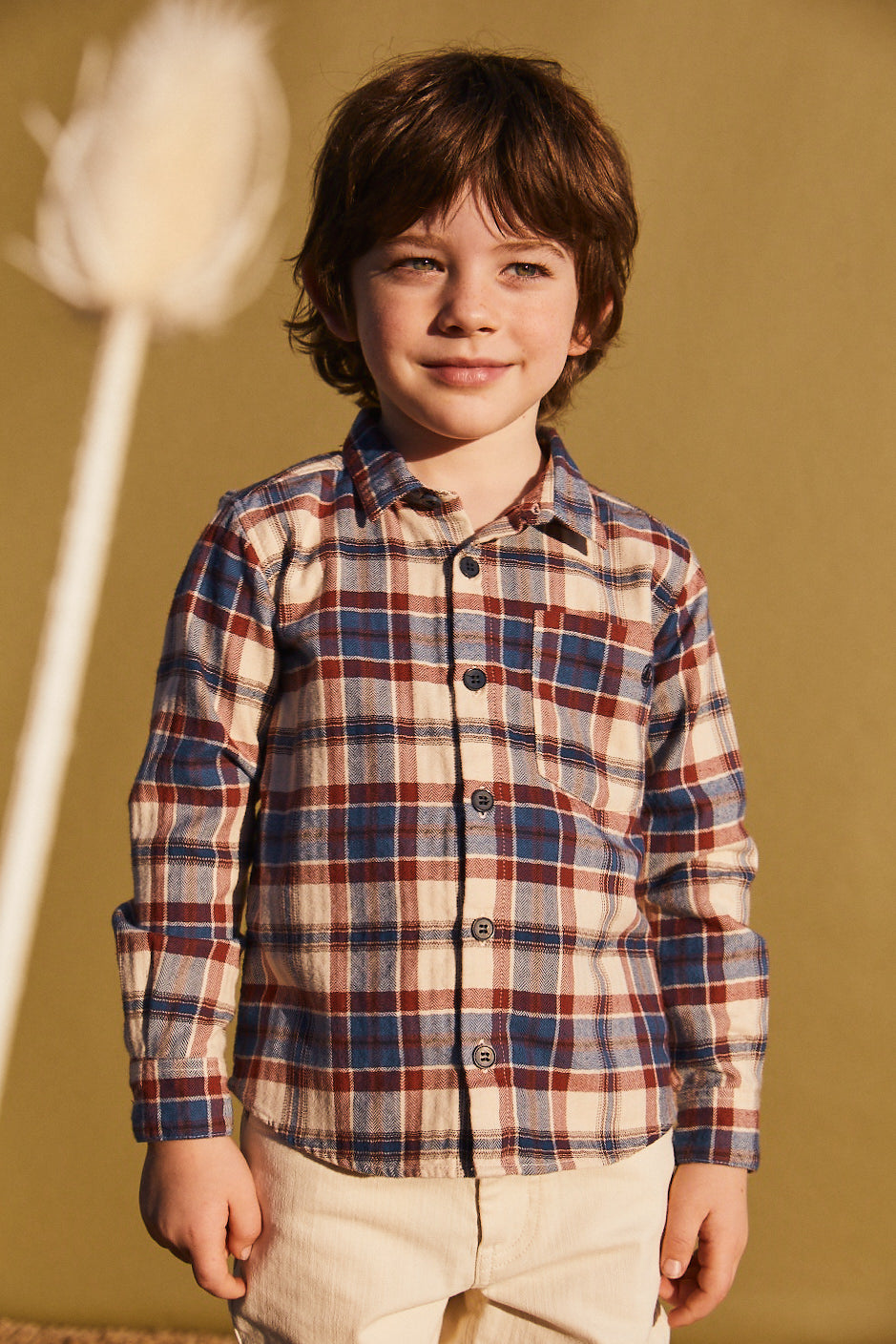 plaid button down shirt