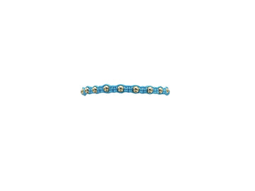 aqua macrame bracelet
