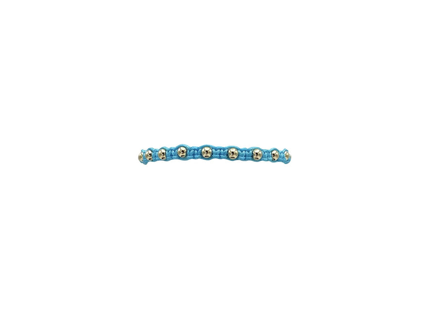 aqua macrame bracelet