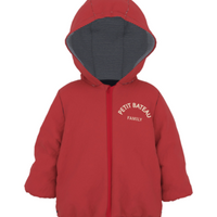 zip up logo hooded jacket