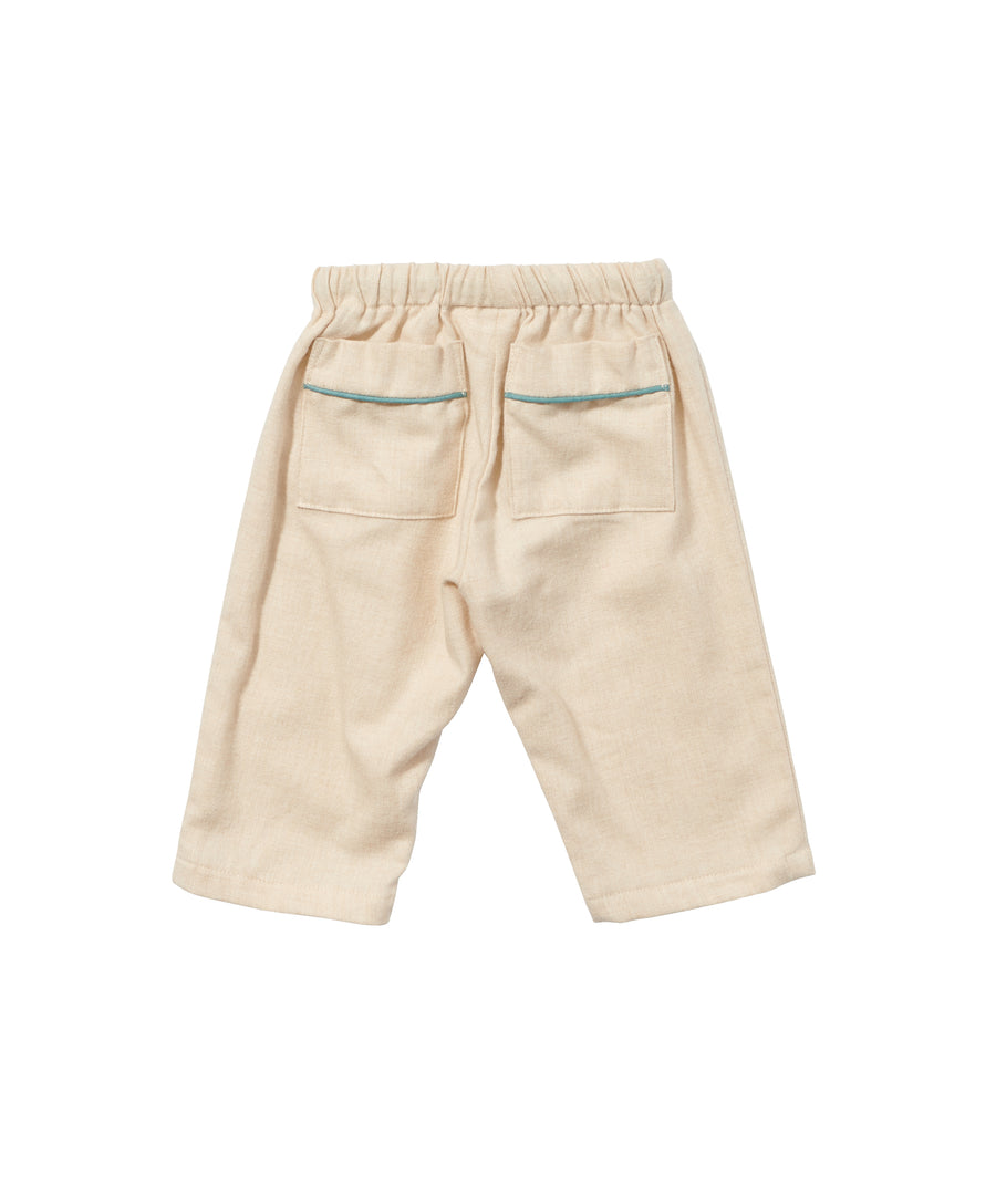 baby bowie pant oatmeal flannel