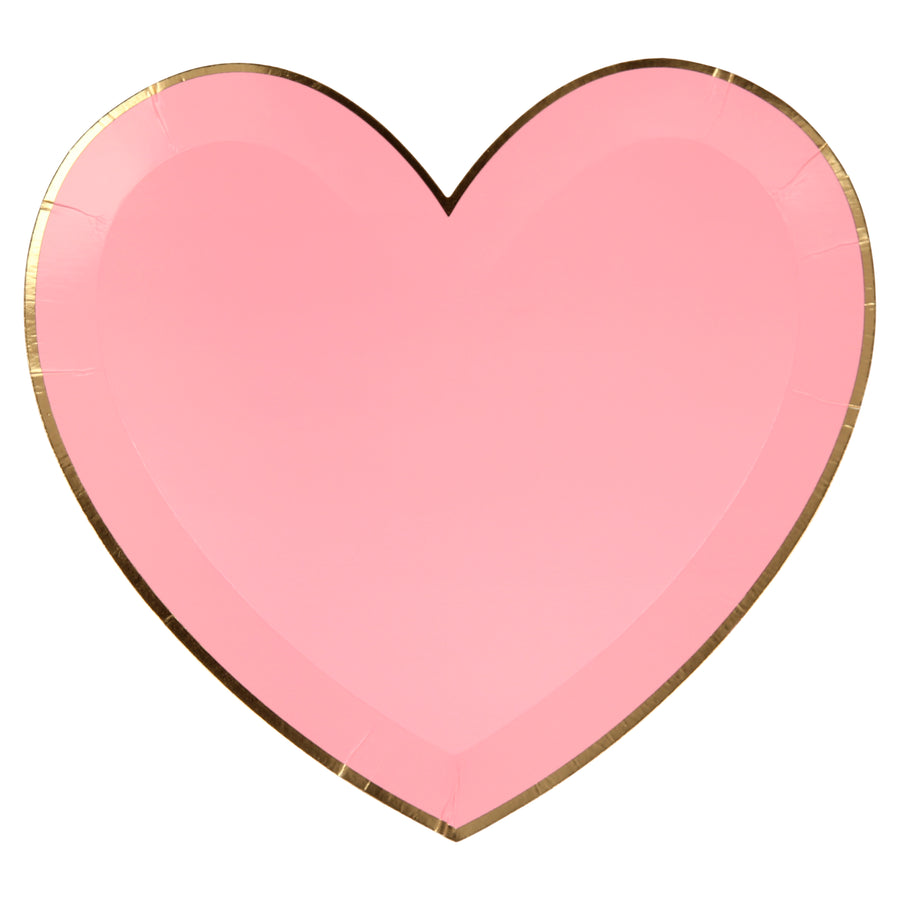 small pink heart plates
