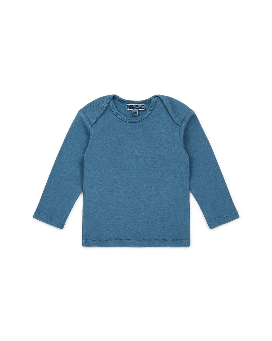 baby ls tee blue bonton