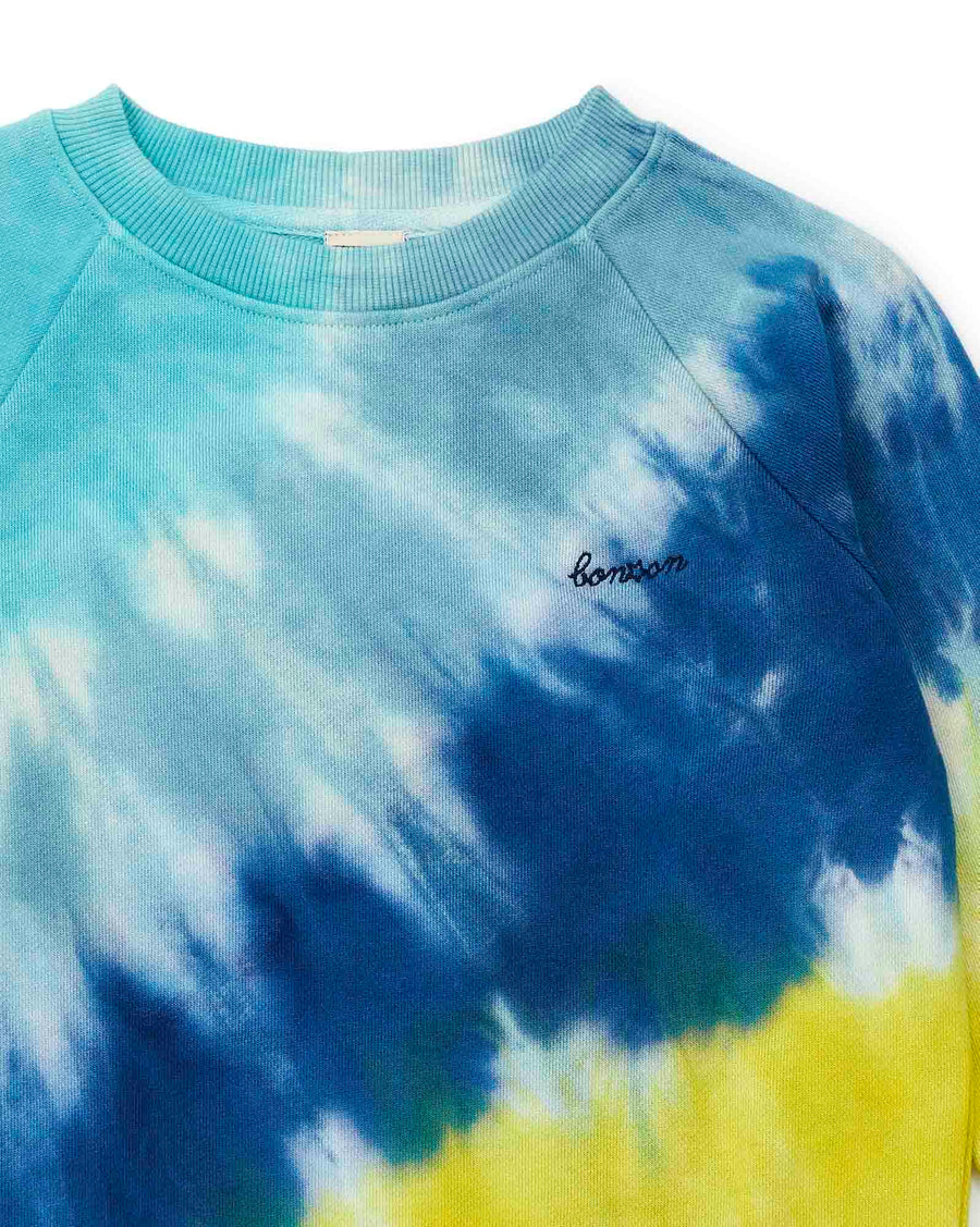 tie dye sweatshirt bleu