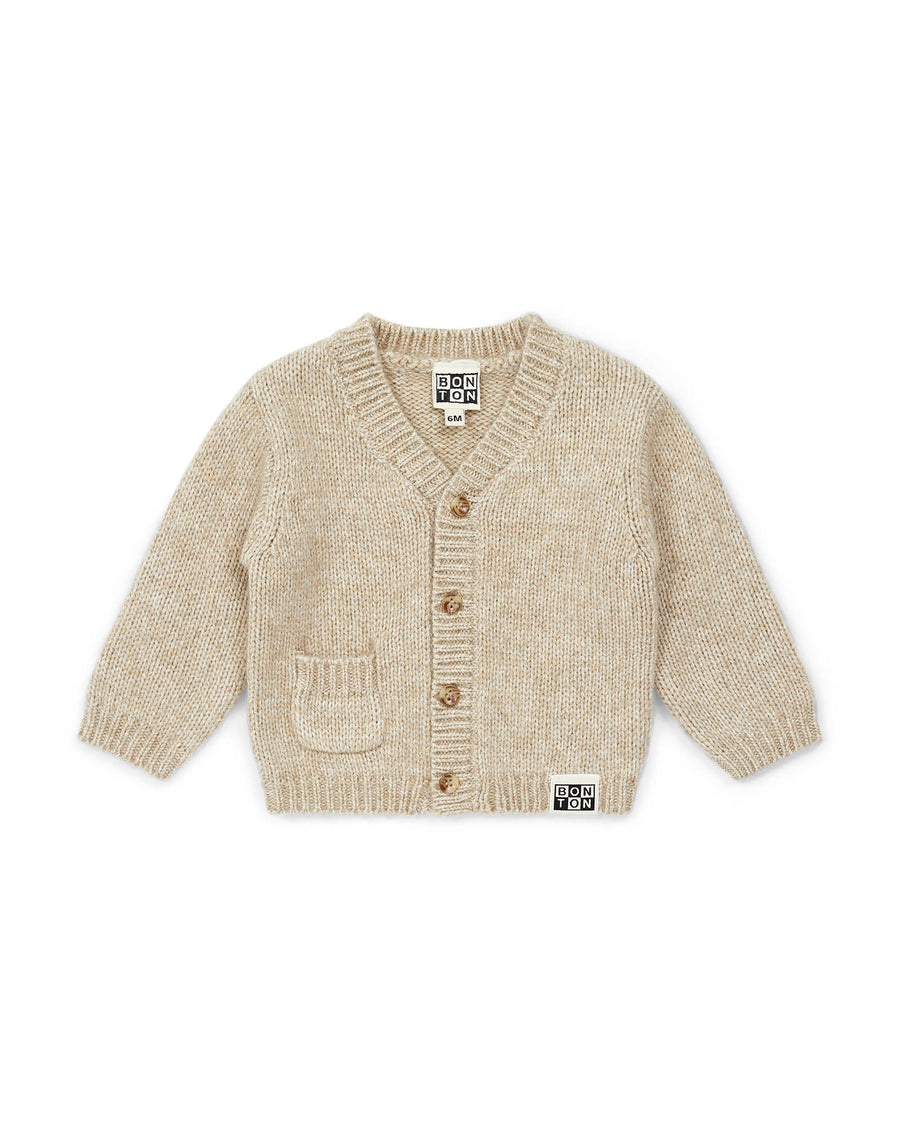 baby cardigan beige chine