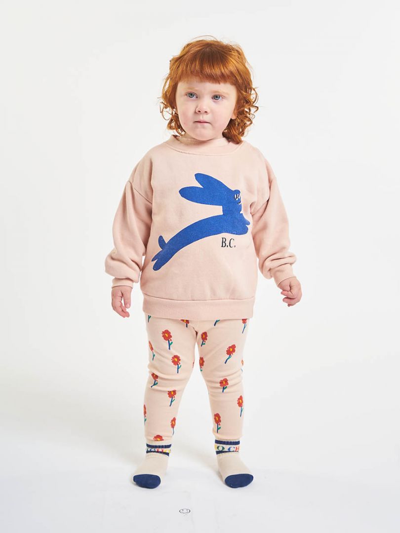 baby jumping hare sweatshirt